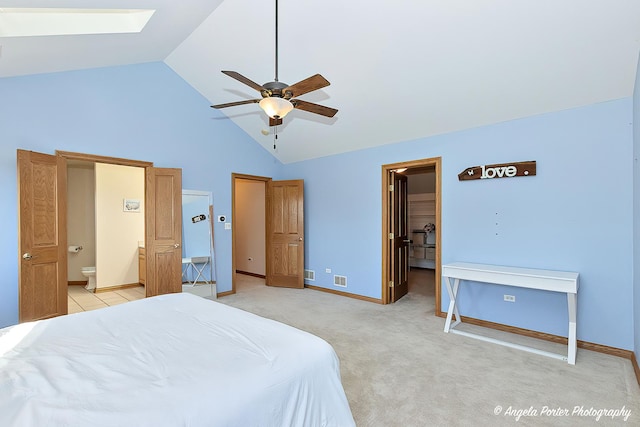 spacious closet with carpet flooring and lofted ceiling