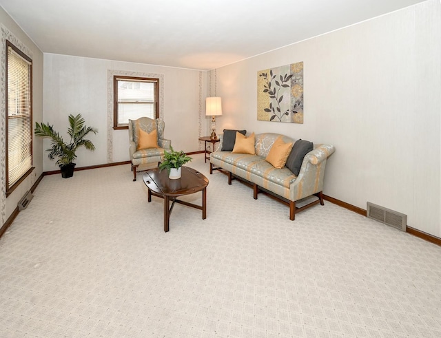 view of carpeted living room