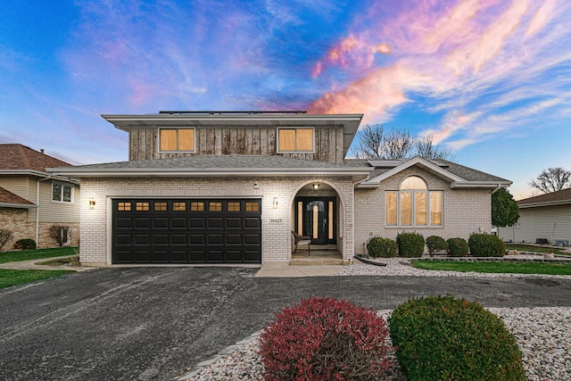 view of property featuring a garage