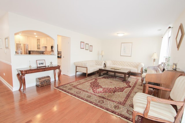 living room featuring hardwood / wood-style floors