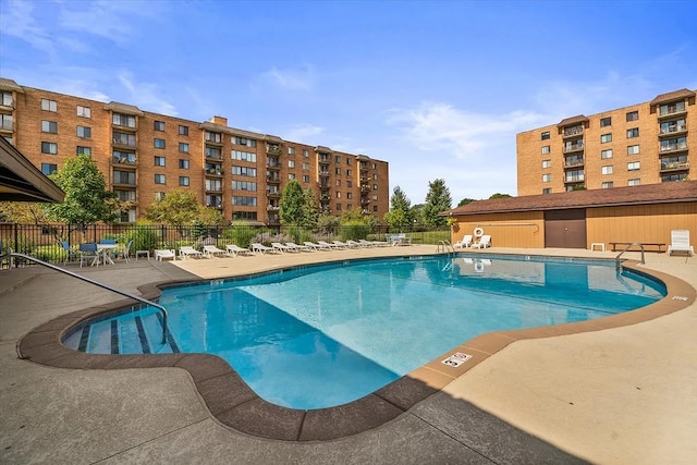 view of pool with a patio area