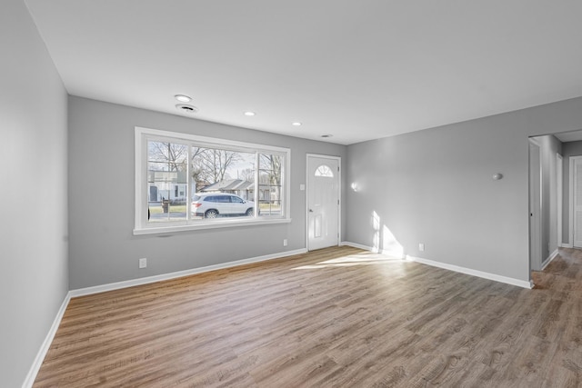 empty room featuring light hardwood / wood-style flooring