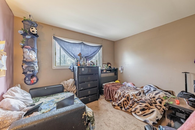 bedroom featuring carpet