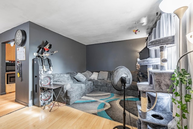 living room featuring wood-type flooring