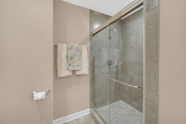 bathroom with walk in shower