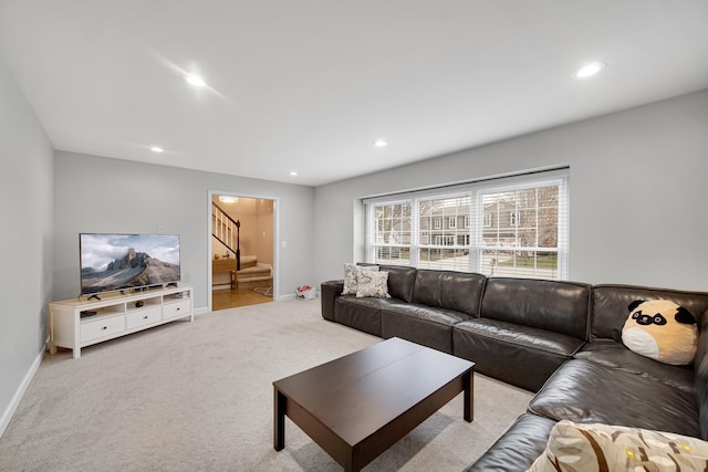 view of carpeted living room