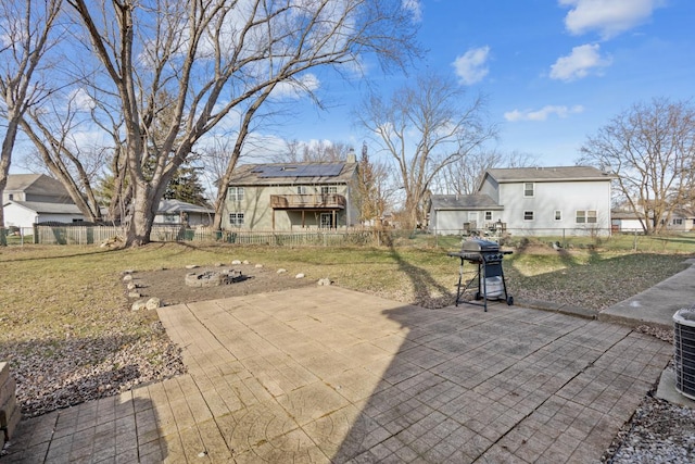 view of patio / terrace with a grill