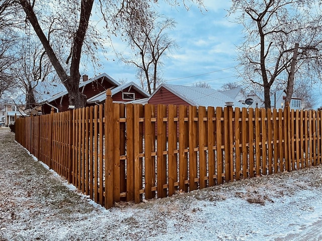 view of snowy yard