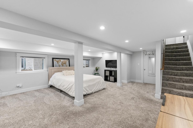 bedroom featuring carpet flooring