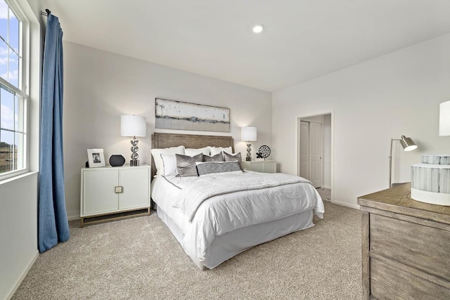 bedroom featuring carpet flooring