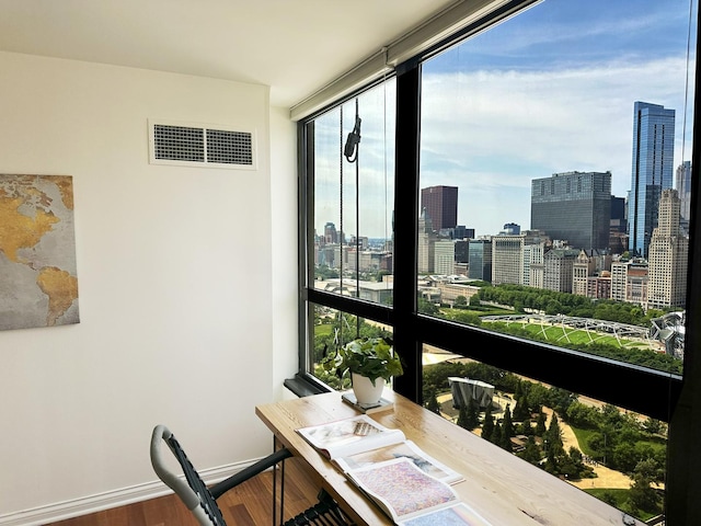 view of sunroom