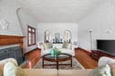 living room with hardwood / wood-style flooring