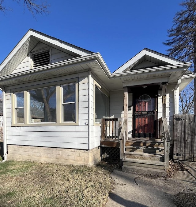 view of bungalow