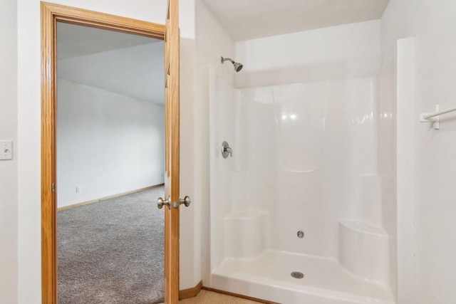 bathroom with walk in shower