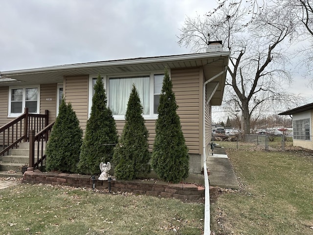 exterior space featuring a lawn