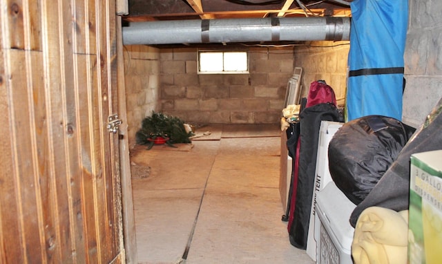 view of basement