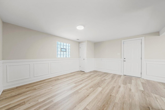 empty room featuring light wood-type flooring