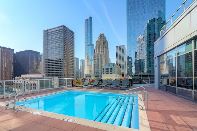 view of pool with a patio area