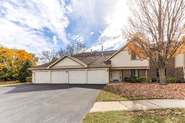 view of property with a garage