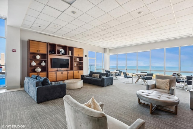 view of carpeted living room