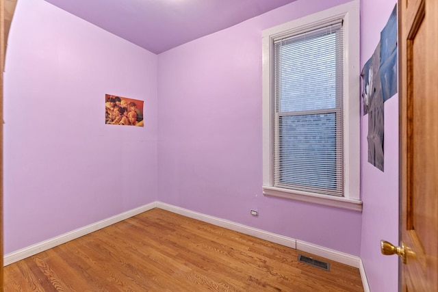 empty room featuring light hardwood / wood-style floors