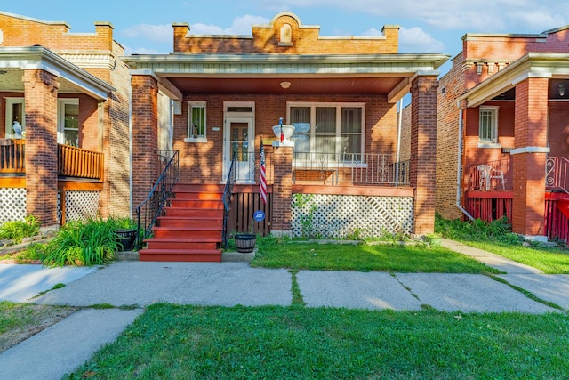 view of front of house with covered porch