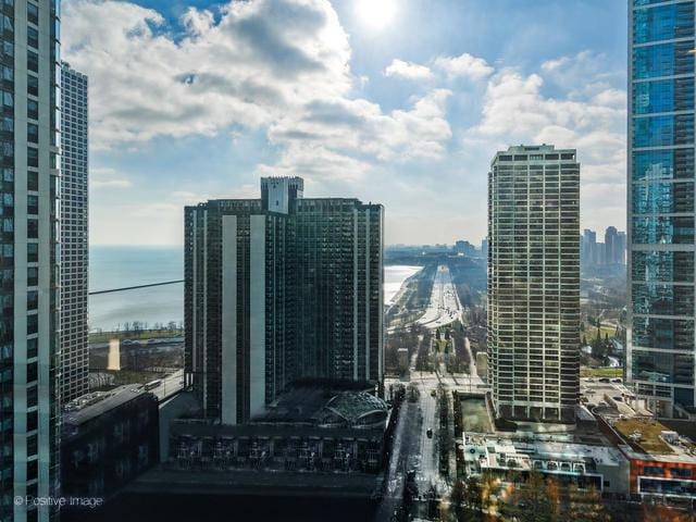 view of city featuring a water view