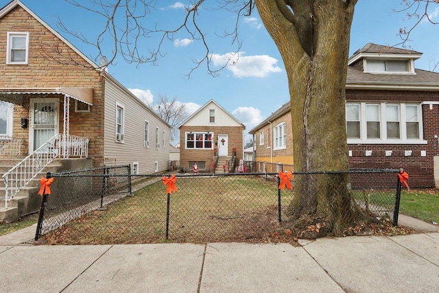 view of side of property with a lawn