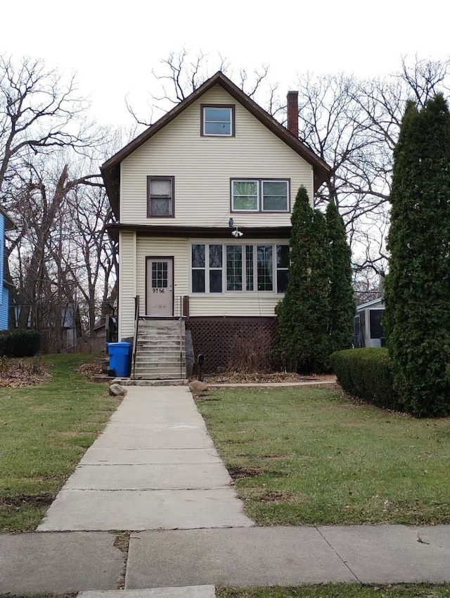 front of property with a front yard