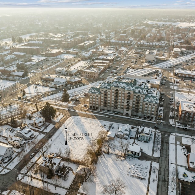 view of snowy aerial view