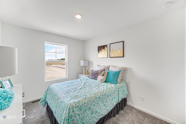 bedroom with carpet floors