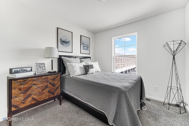 view of carpeted bedroom