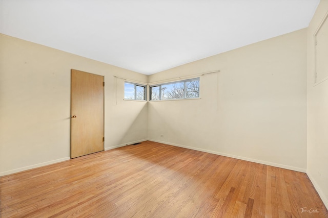 empty room featuring light hardwood / wood-style floors