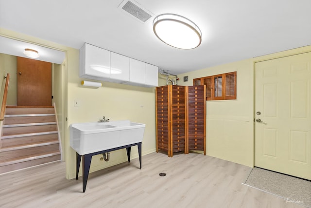 interior space featuring light wood-type flooring