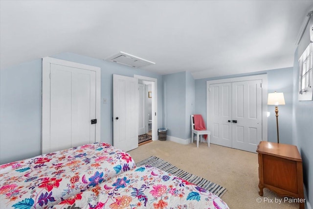 view of carpeted bedroom