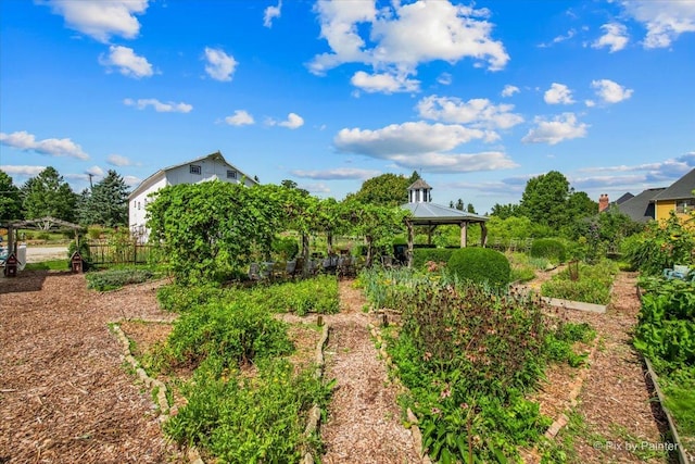 view of yard featuring a gazebo