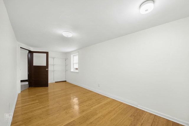 empty room featuring light hardwood / wood-style flooring