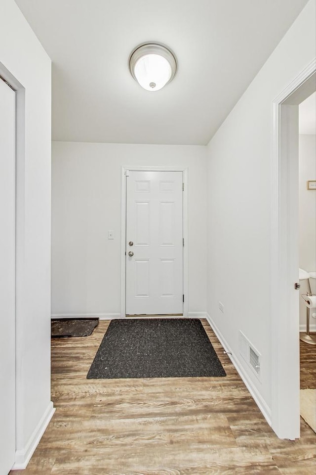 entrance foyer featuring hardwood / wood-style flooring