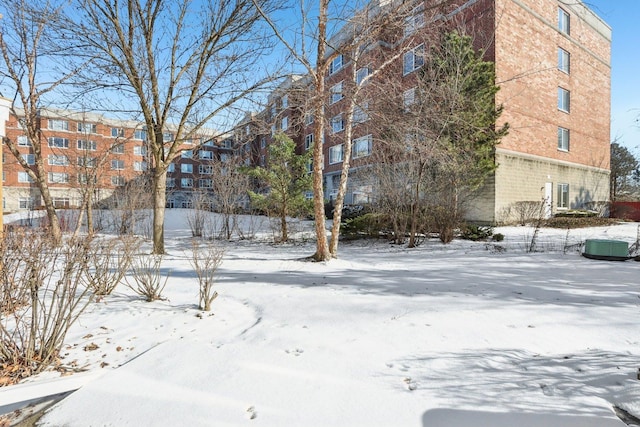 view of snowy yard