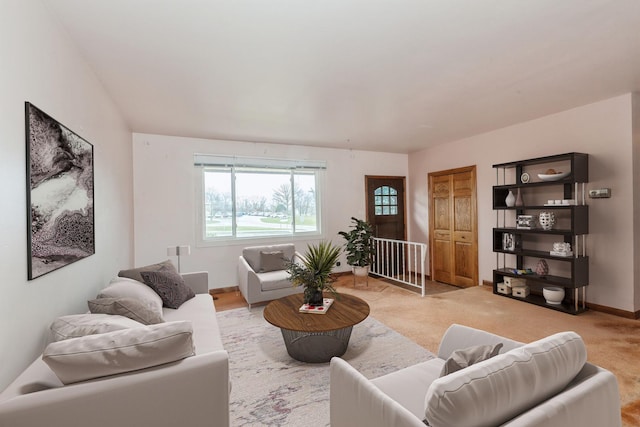 view of carpeted living room