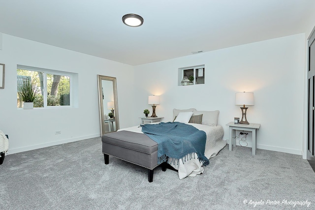 bedroom with carpet floors