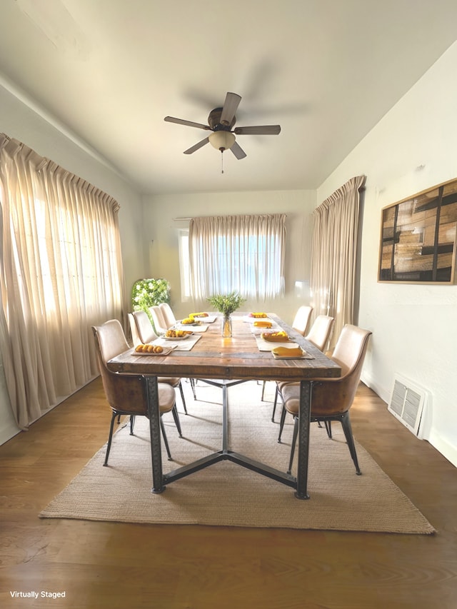 3231 N Schultz Dr, Lansing, IL 60438 - dining room with a ceiling fan and wood finished floors