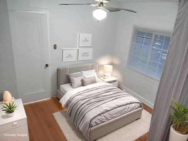 3231 N Schultz Dr, Lansing, IL 60438 - bedroom featuring wood finished floors and a ceiling fan