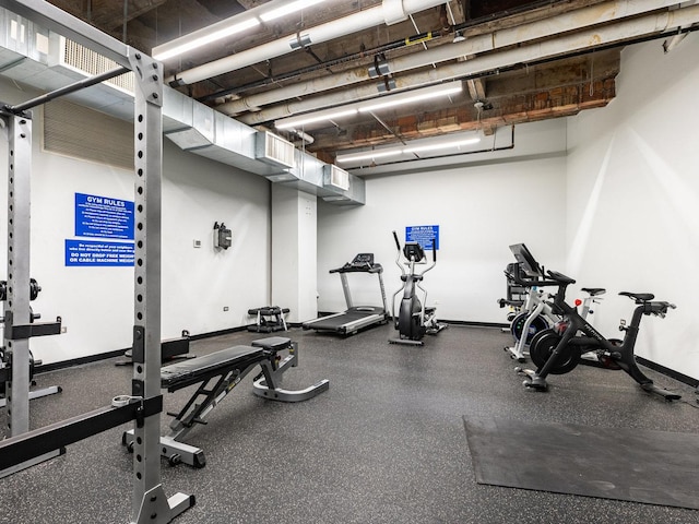 view of workout area