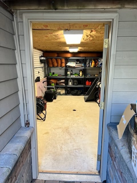 view of storage room