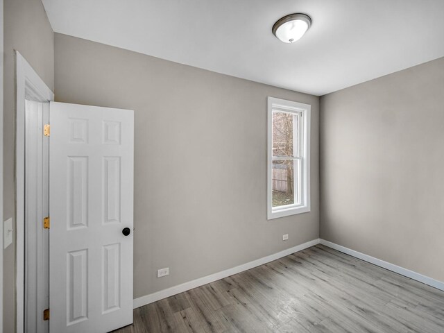 empty room featuring light hardwood / wood-style floors