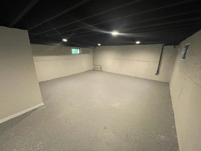 view of basement