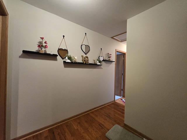 hall featuring hardwood / wood-style flooring