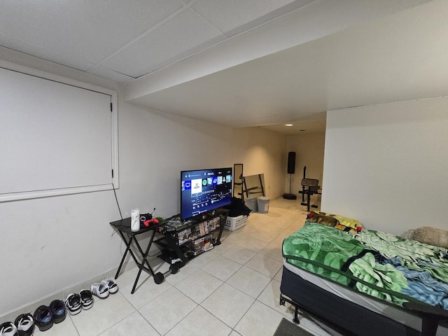 view of tiled bedroom