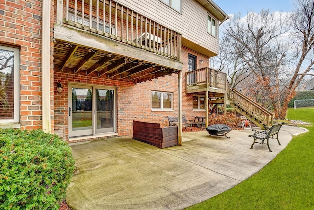 view of patio / terrace featuring a deck